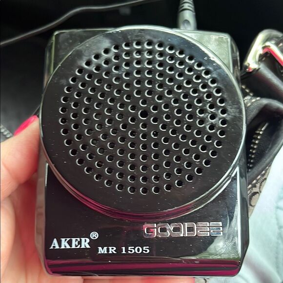 Black Portable Speaker with Compact Design and Mesh Grille - Picture 1 of 6